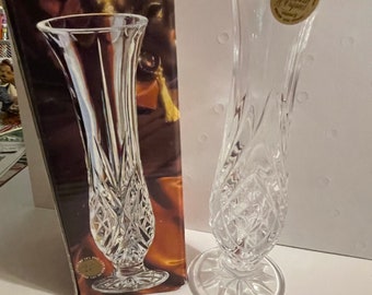Made in France Led Crystal Vase Original Box, 7 inches tall (RR)