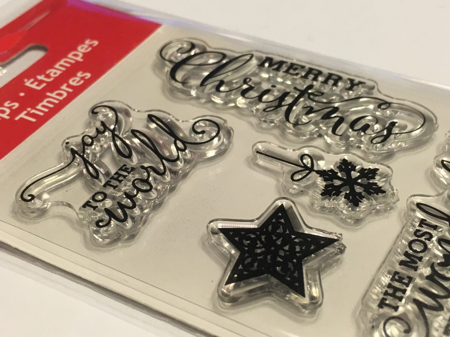 9 Piece Clear Christmas Stamp Set 1260 Mm CL10 Etsy