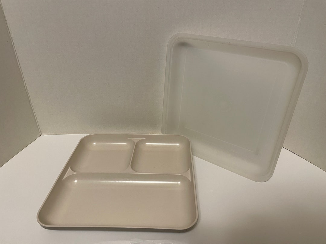 Tupperware Divided Tray With Lid Preowned Etsy
