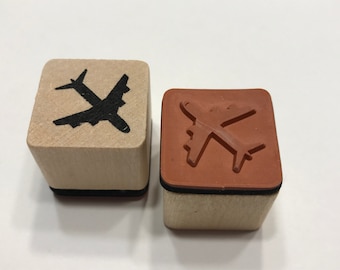 small Air Plane rubber stamp, 20 mm (BB4/5)