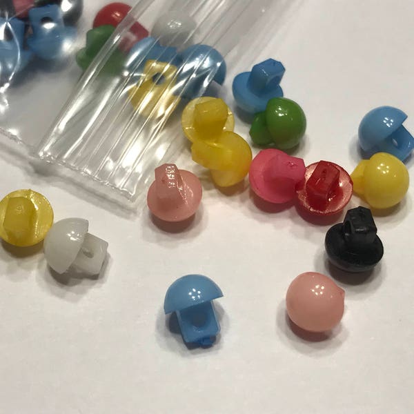 30 piece tiny colorful shank button mix, 5 mm (B1)