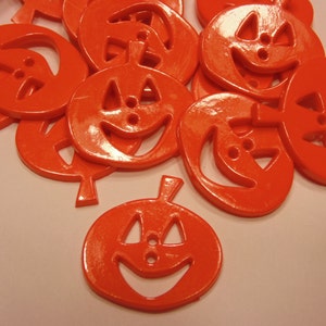 5 pumpkin buttons, 25 x 25 mm (22)
