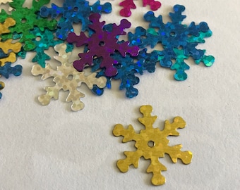 20 count assorted large snowflake sequins, 20 mm (5)