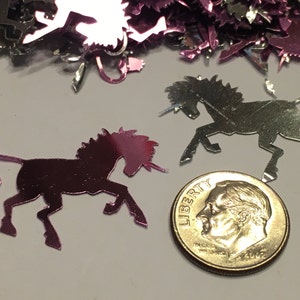 12 piece assorted Unicorn confetti / sequins , 20 x 30 mm 36C image 3