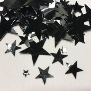 Black star confetti mix, 4-17 mm (14)