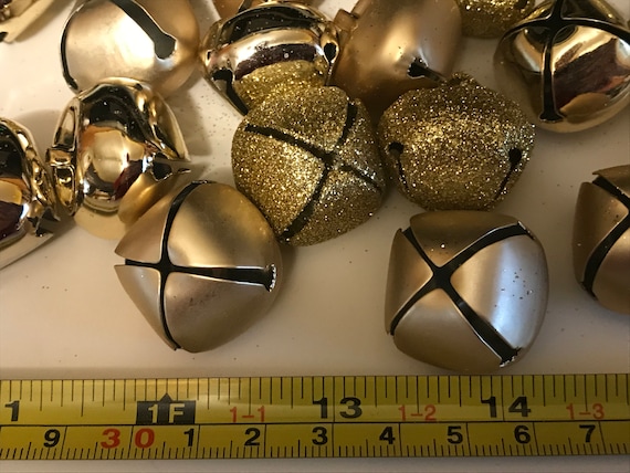 50pcs Gold 6mm Jingle Bells Gold Small Jingle Bells Tiny Mini Bells Beads  for Christmas Decoration Gold Bell End Charms 