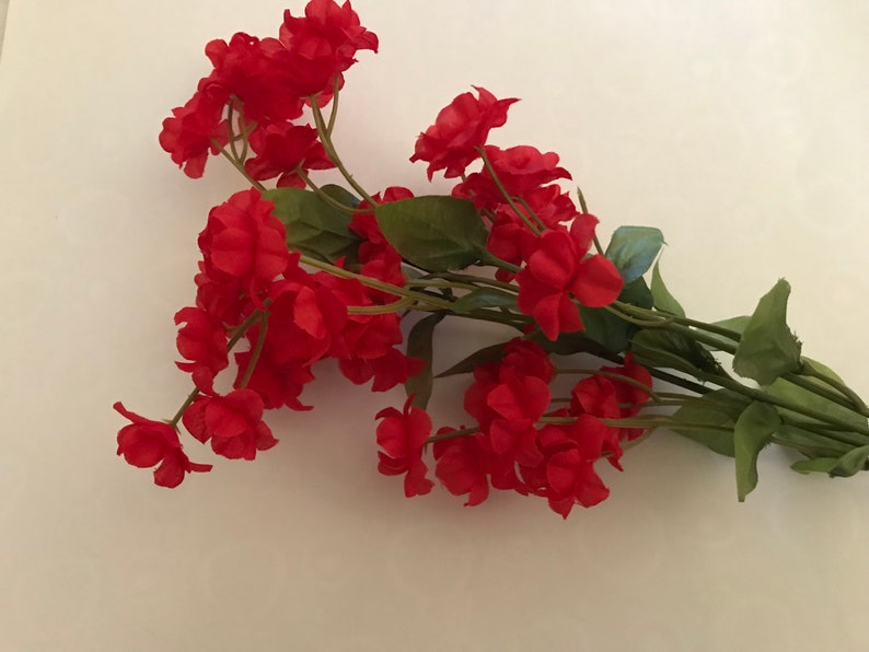 red silk baby/'s breath flower stem DD