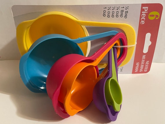 6-piece Measuring Cup Spoon Set Plastic Colorful Supply -  Denmark