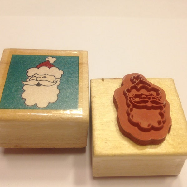 Santa Rubber Stamp Etsy