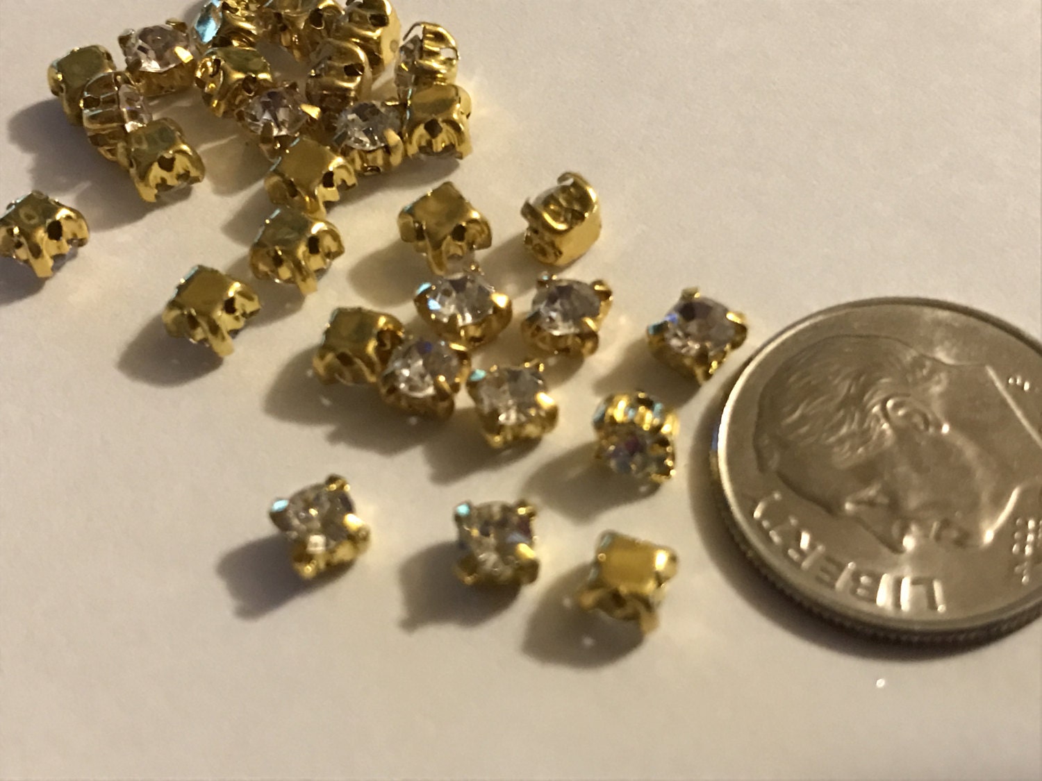 glitter gold Clear rhinestones - Sparklewithgems