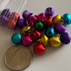 25 count assorted tiny bells, soft sound, 6 mm (RR60)