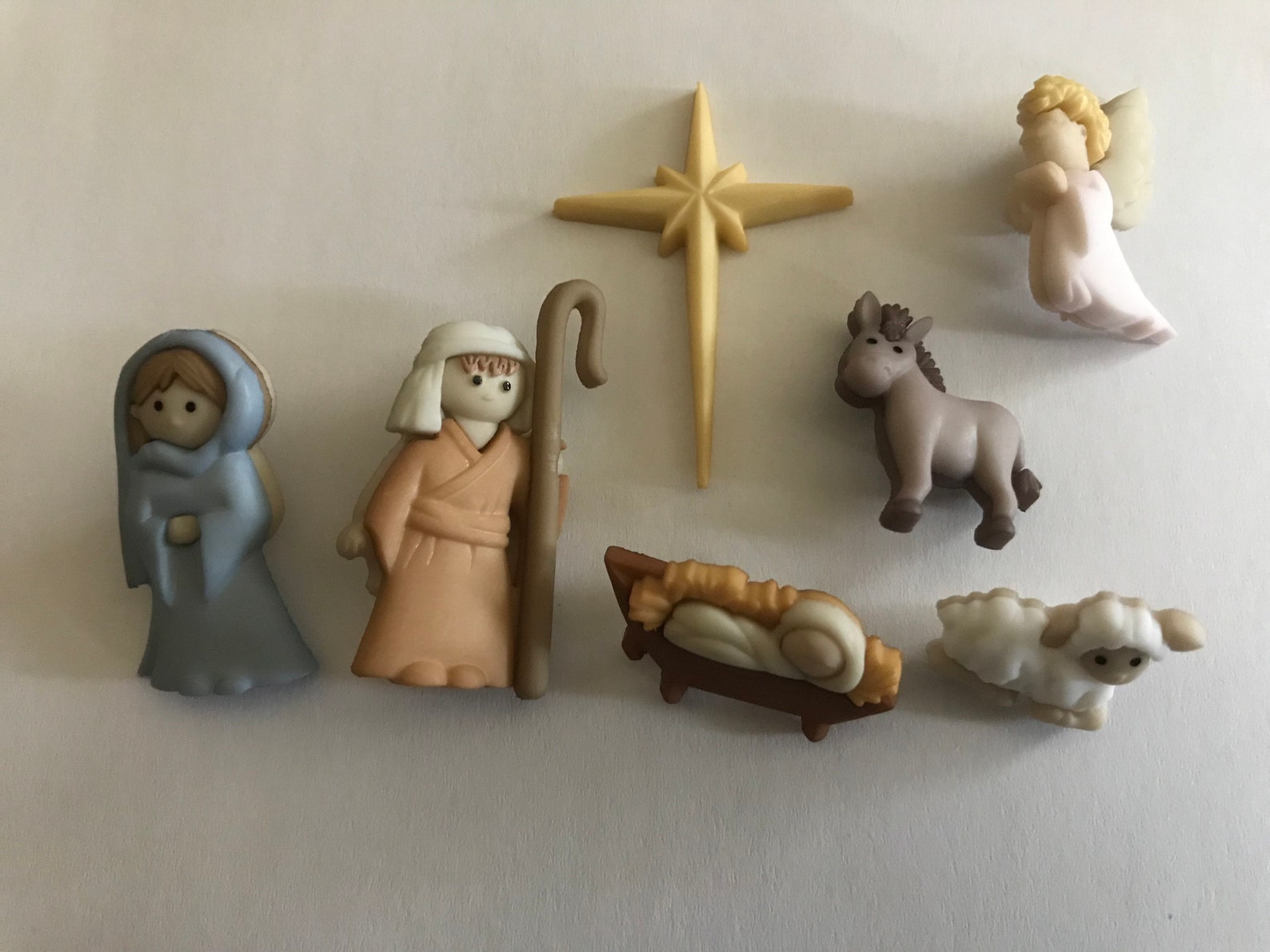 6 piece Nativity button set 1833 mm B4 Etsy