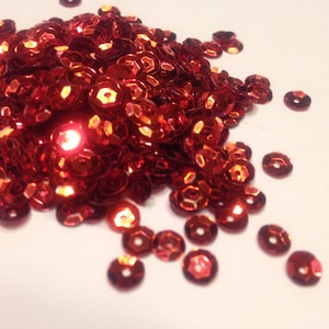 bag of vintage red sequins, 5 mm (2)