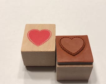 Fancy Heart, rubber stamp, 18 mm (BB4/14)