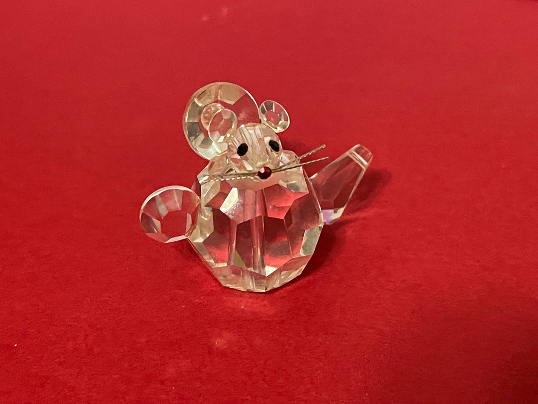 Mouse in Tea Pot, Crystal Knick Knack, 1.25 Inches Tall - Etsy