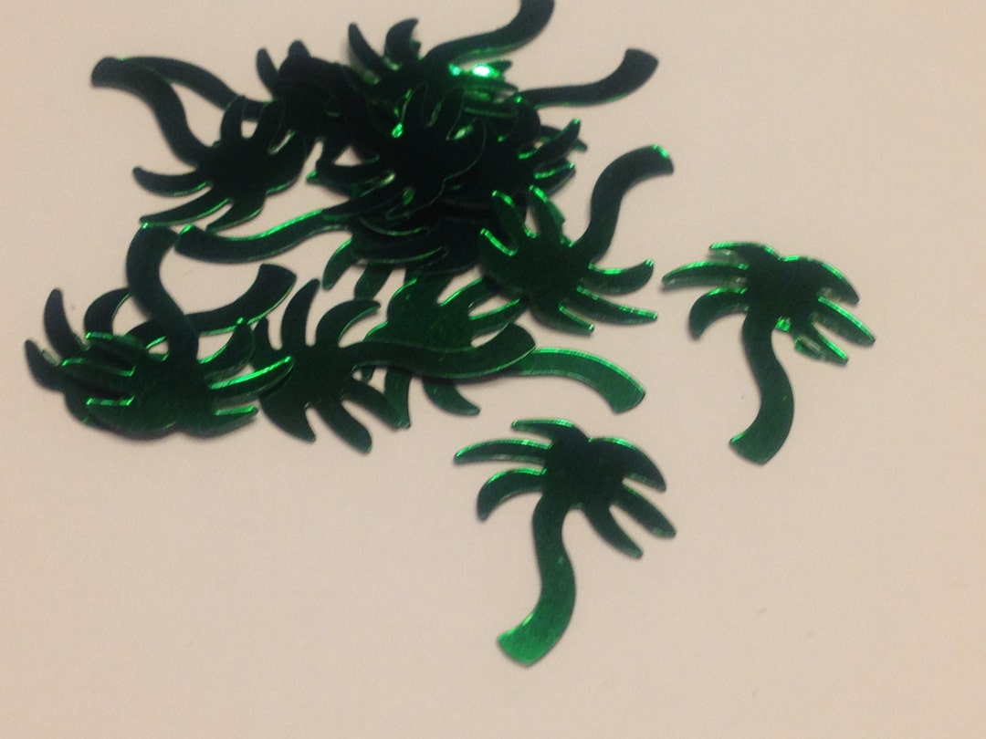 25 Green Palm Tree Confetti / Sequins 10 X 15 Mm 19C - Etsy