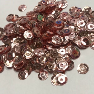 bag of vintage rose / pink sequins, 4 mm (8)