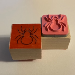 Spider, Halloween rubber stamp, 20 mm (BB4/4)