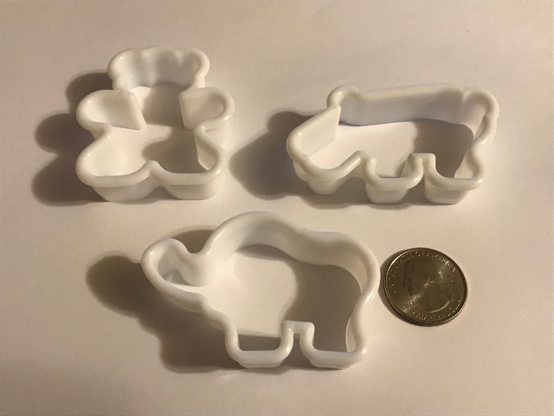 Set of 3 small Animal cookie cutters 2 2 1/2 inch 300/4 Etsy