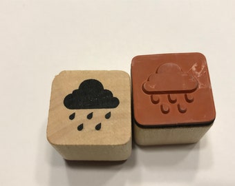 Rain Cloud rubber stamp, 20 mm (BB4/10)
