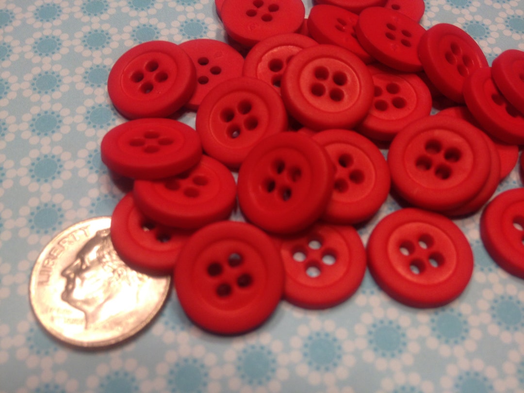30 Brick Red Acrylic Buttons, 13 Mm (B8) - Etsy