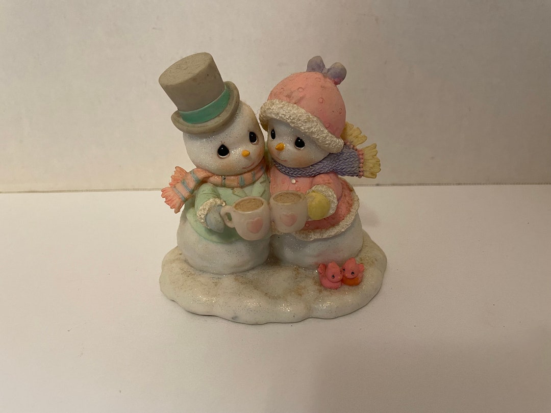 2004 Precious Moments in the Snow With Snowman No Box MR - Etsy