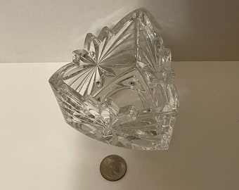 Made in Germany, Crystal Triangle, Candle Holder Mikasa, 3 1/2 x 4 inches tall (RR)
