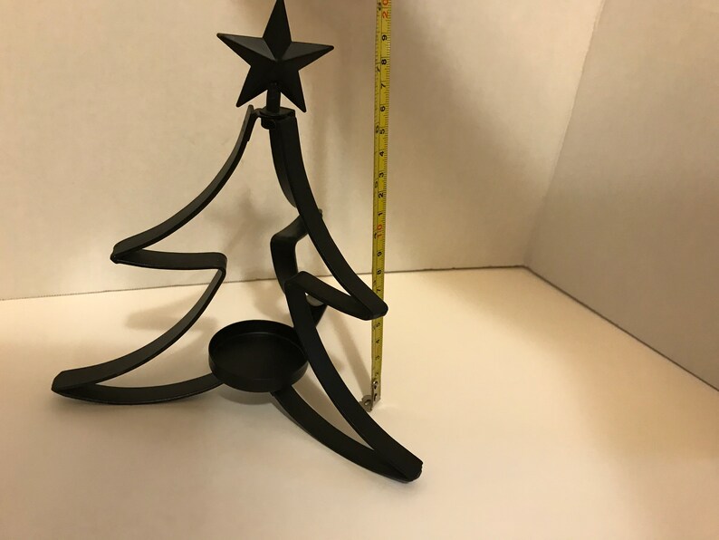 Vintage metal Christmas Tree tea light holder about 7 1/2 Etsy