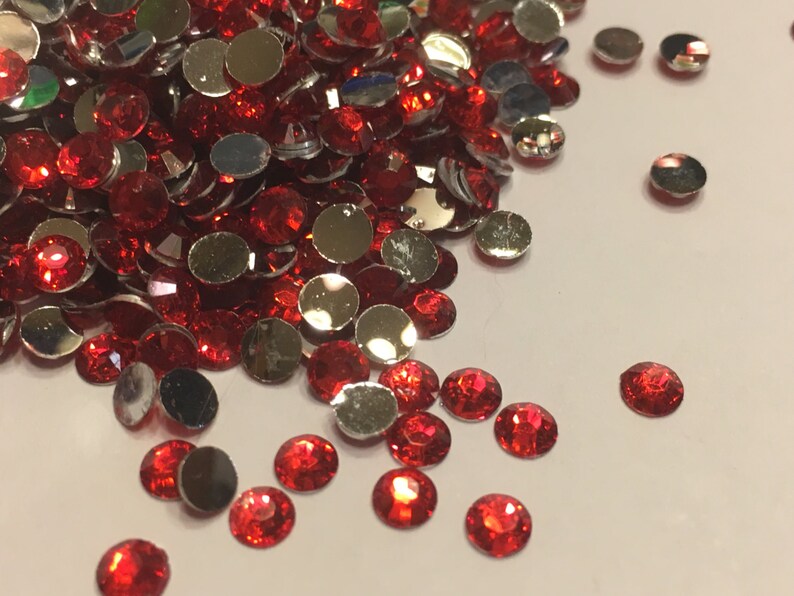 100 Red Flat Back Rhinestone Beads, 4 Mm (S11) - Etsy