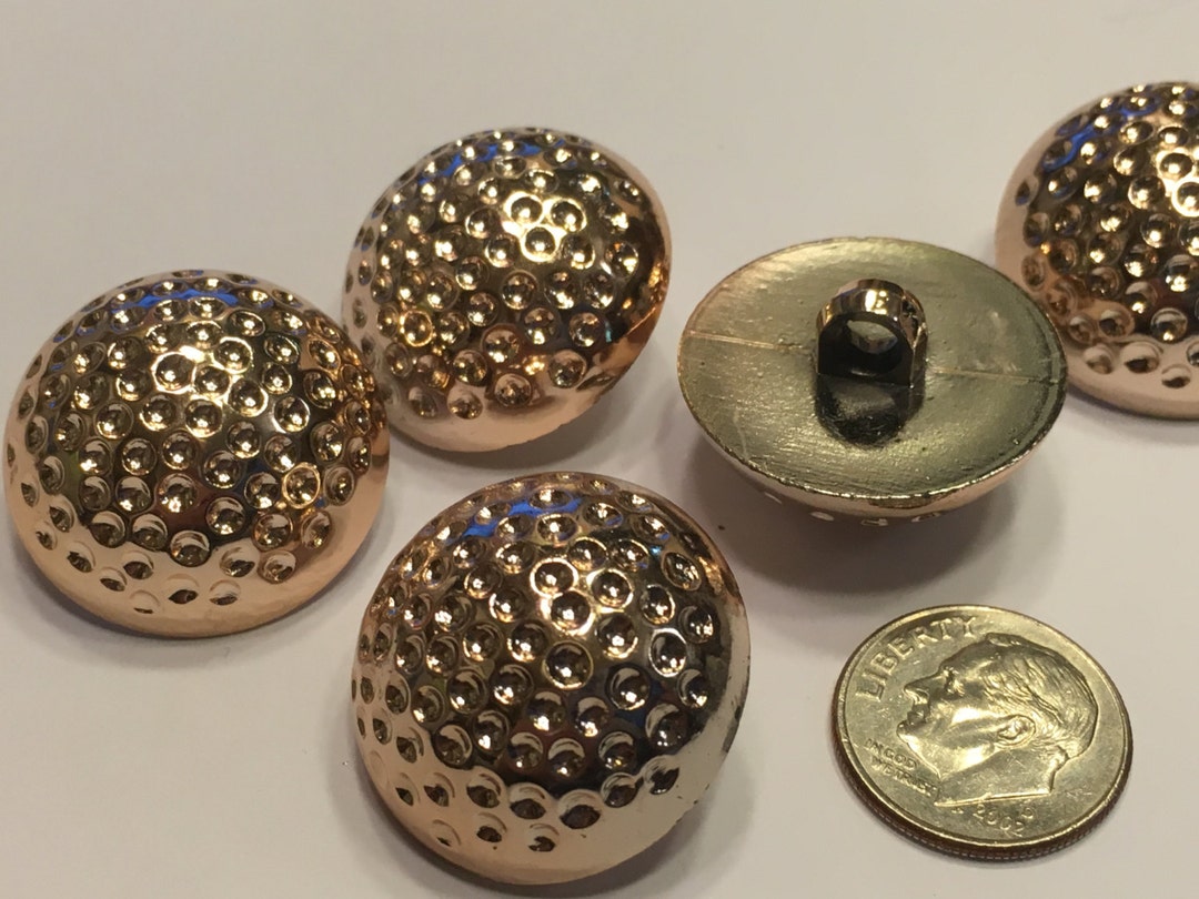 Half Inch Button 5 Large Gold Color Acrylic Half Round Shank Buttons, 1 Inch (20) - Etsy