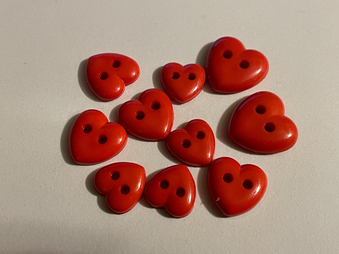 10 Count Red Heat Button Mix, 13 - 16 Mm (49) - Etsy