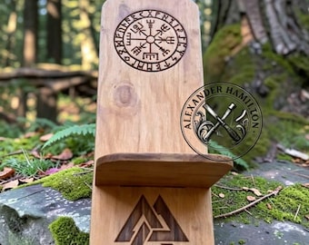 Handmade Folding Viking Style Chair, Rustic Norse Camp Seat, Medieval Nordic Decor Gift