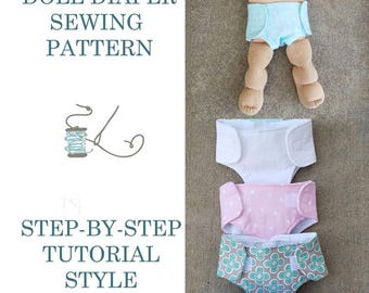 Doll Diapers Sewing Pattern Digital Download