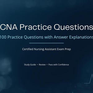 Guía de estudio para auxiliar de enfermería con 100 preguntas de práctica y clave de respuestas.
