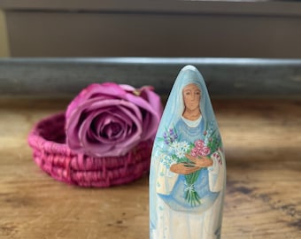 Blessed Mother Mary - Our Lady’s Garden Wood Figure