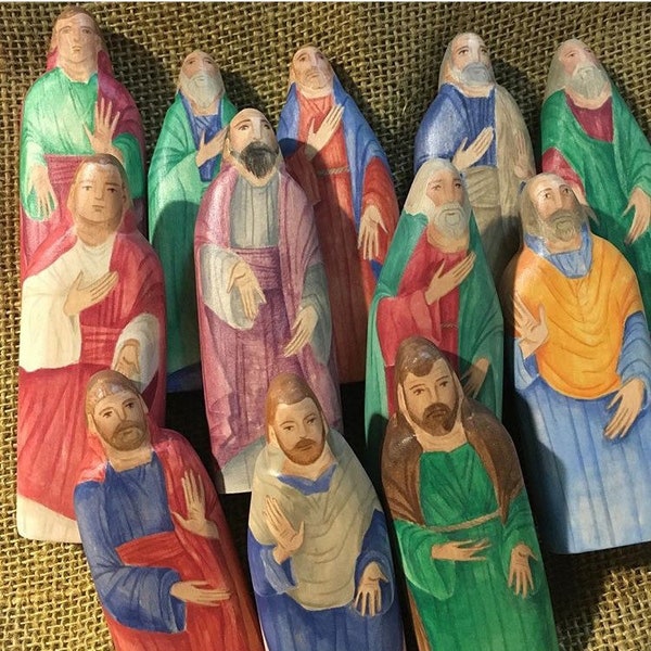 Pre order Jesus and His Apostles Wood Figures