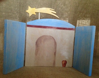 The Adoration of the Magi (Three Kings) Tri Fold Wood Backdrop