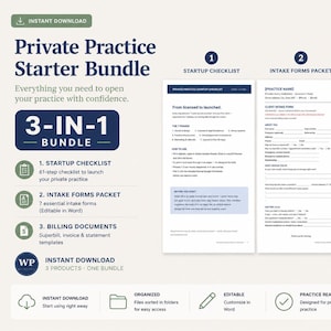 Praxisstartpaket für Therapeuten: Checkliste für den Start + Anamnesebögen + Rechnungsvorlagen, Starterpaket für neue Therapeuten