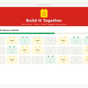 Gemeinsames Geschenk-Sammelaktion Website-Vorlage | No-Code Hochzeit Geburtstag Party-Website | Gemeinsam Bauen | Sofort-Download