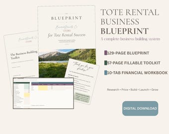 Tote Rental Business Blueprint | Startup Guide, Toolkit & Financial Workbook