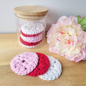 Facial Rounds, Cotton, Handmade, Crochet, Reusable, Eco-Friendly, Beauty, Self Care, Crochet Gifts, Gifts for Her, Cleaning, Zero Waste