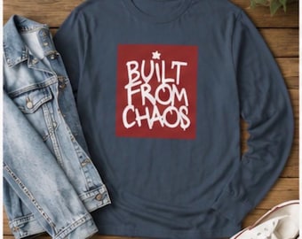 Men's heavyweight long sleeve t-shirt-Made From Chaos