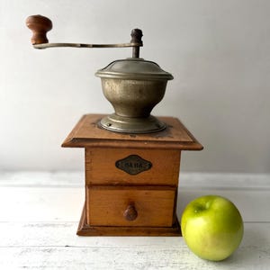 Vintage German Wood Coffee Grinder