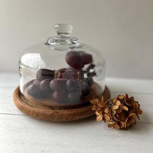 Vintage Small Teak Wood Cloche