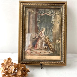 Antique Gold Wood Mirrored Jewelry Box