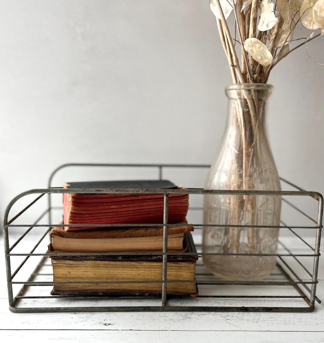 Vintage Metal Organizer Rack - Etsy