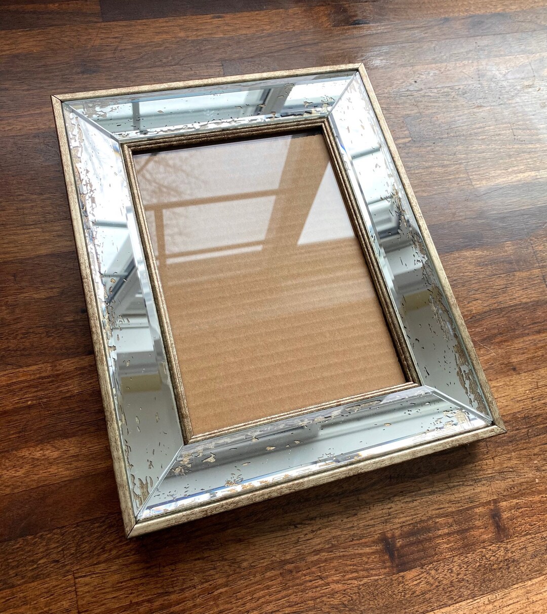 Vintage 5x7 Mirror Wood Picture Frame Etsy