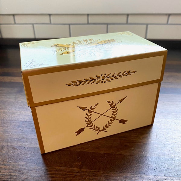 Metal Recipe Box Etsy
