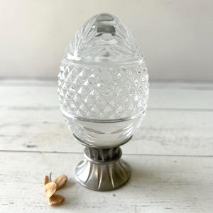 Vintage French Cut Crystal Egg