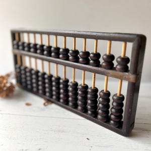 Vintage Dark Wood Abacus